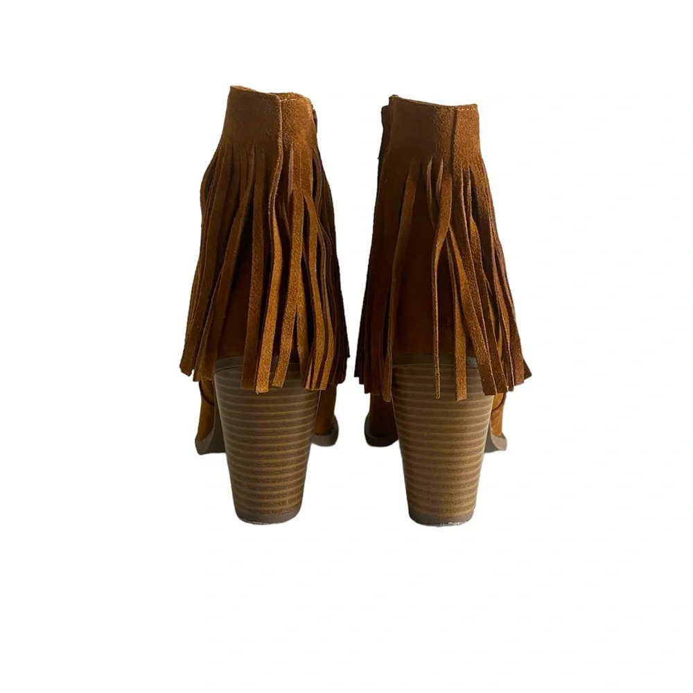 Fringe Western Boots Booties - Picture 4 of 6